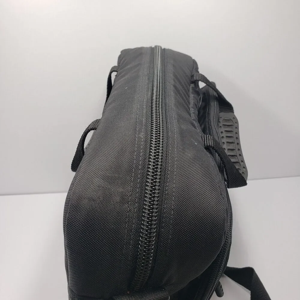 Vintage LL Bean Black Padded Laptop Messenger Bag Briefcase Satchel Multi Pocket